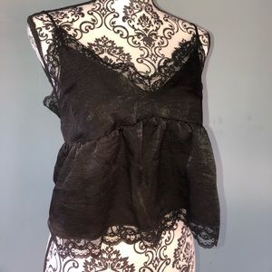 Black lace shirt